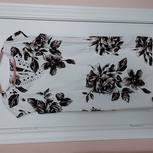 Sophisticates Black and White Floral Dress